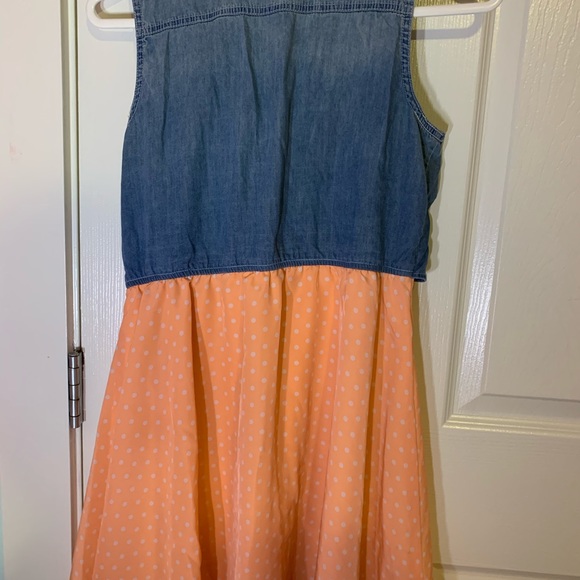 🛍 Retro dress with attached jean vest - Picture 10 of 12